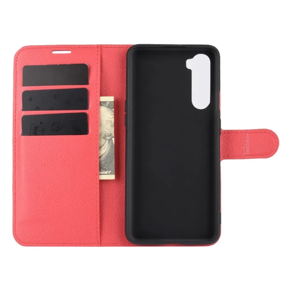 Klassische OnePlus Nord Flip Hülle - Rot