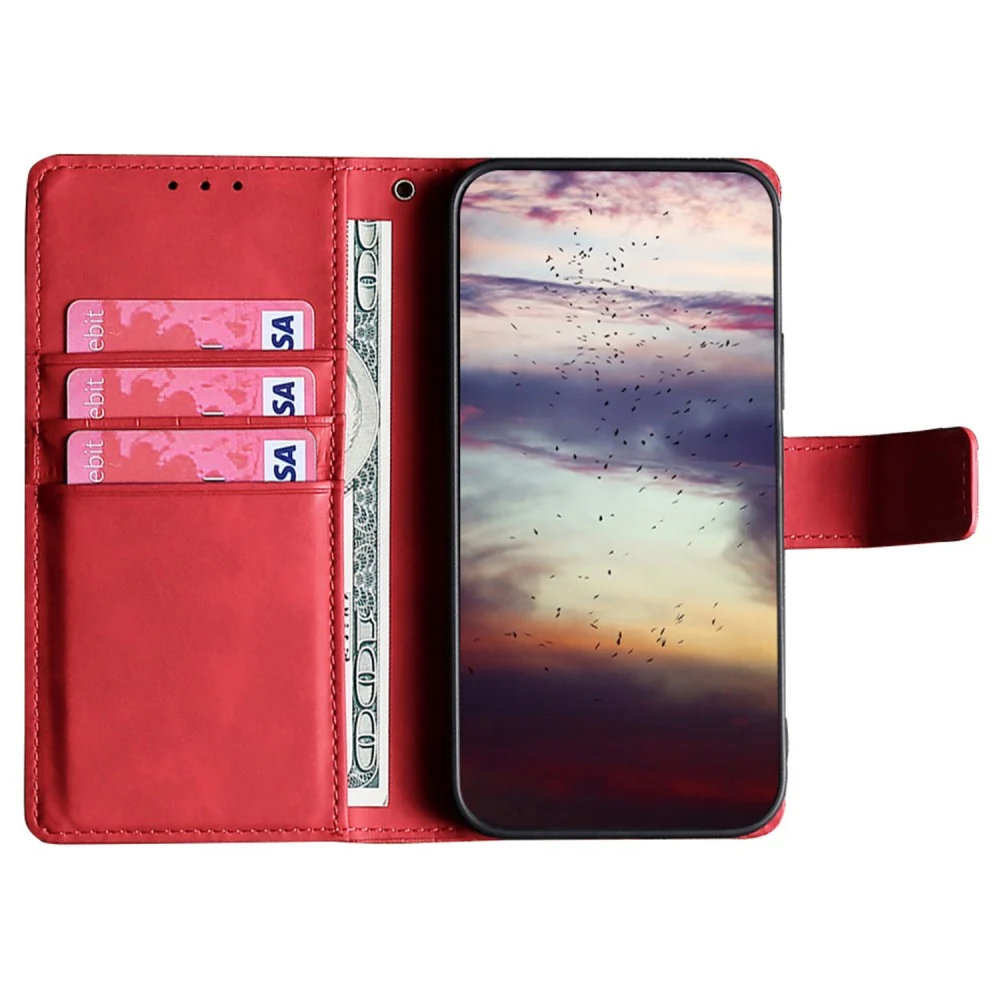 Krokodil Textur Lederhülle für OnePlus Nord CE4 Lite / Oppo K12x - Rot