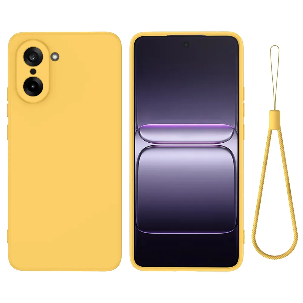 Matte Flüssigsilikonhülle für OnePlus Nord CE5 - Gelb