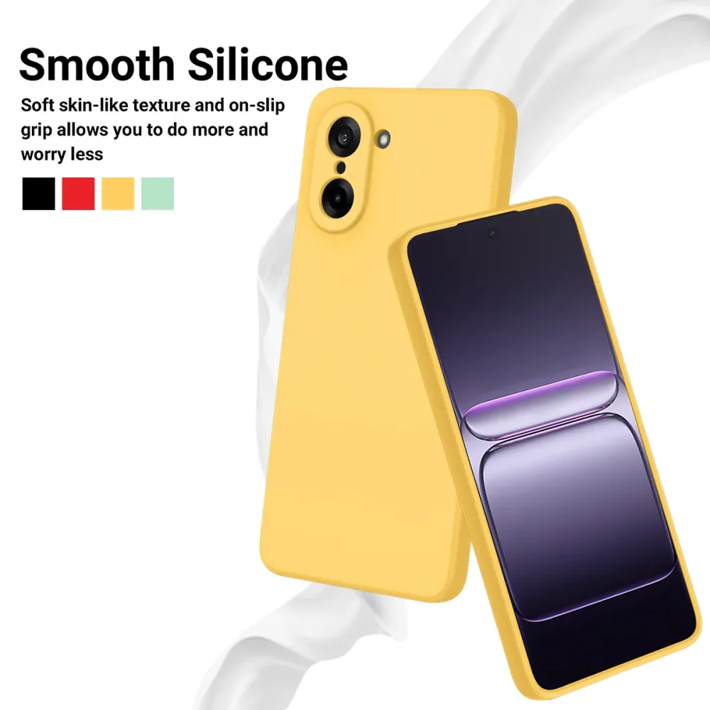 Matte Flüssigsilikonhülle für OnePlus Nord CE5 - Gelb