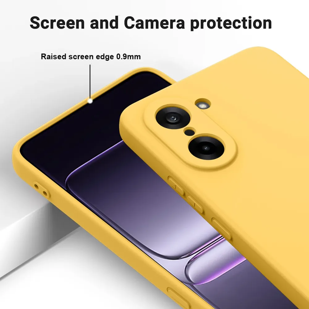 Matte Flüssigsilikonhülle für OnePlus Nord CE5 - Gelb