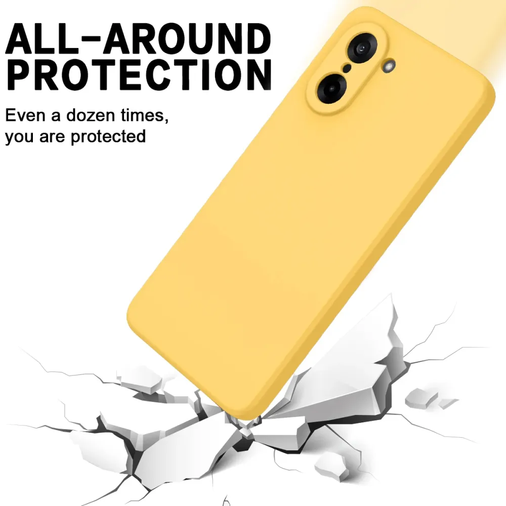 Matte Flüssigsilikonhülle für OnePlus Nord CE5 - Gelb