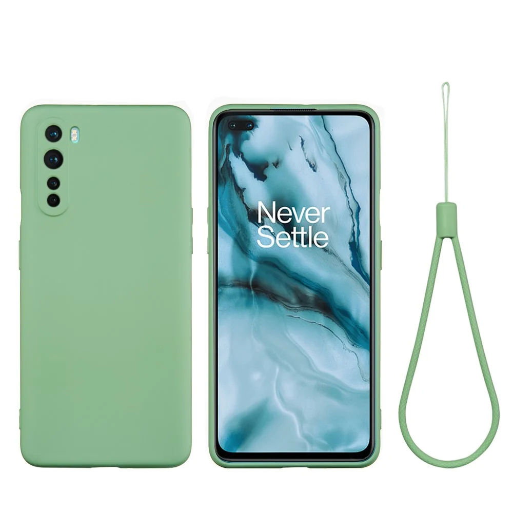 Matte Flüssigsilikonhülle für OnePlus Nord - Grün