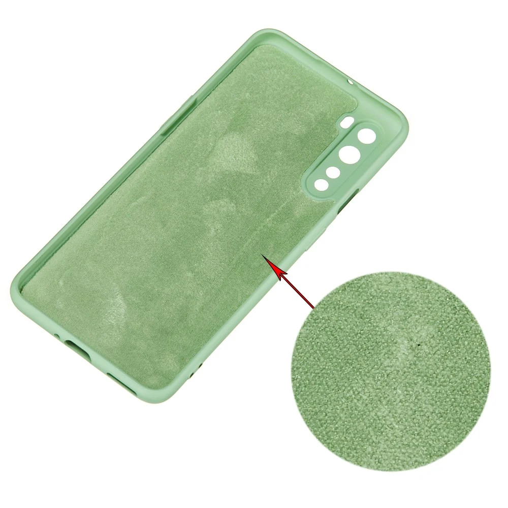 Matte Flüssigsilikonhülle für OnePlus Nord - Grün