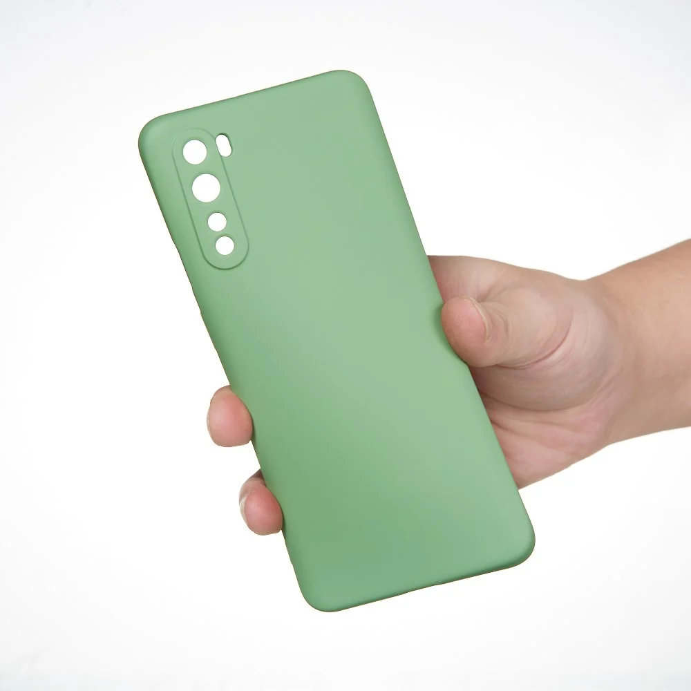 Matte Flüssigsilikonhülle für OnePlus Nord - Grün