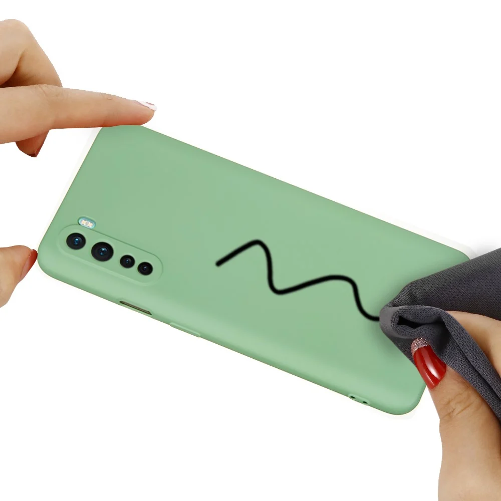 Matte Flüssigsilikonhülle für OnePlus Nord - Grün