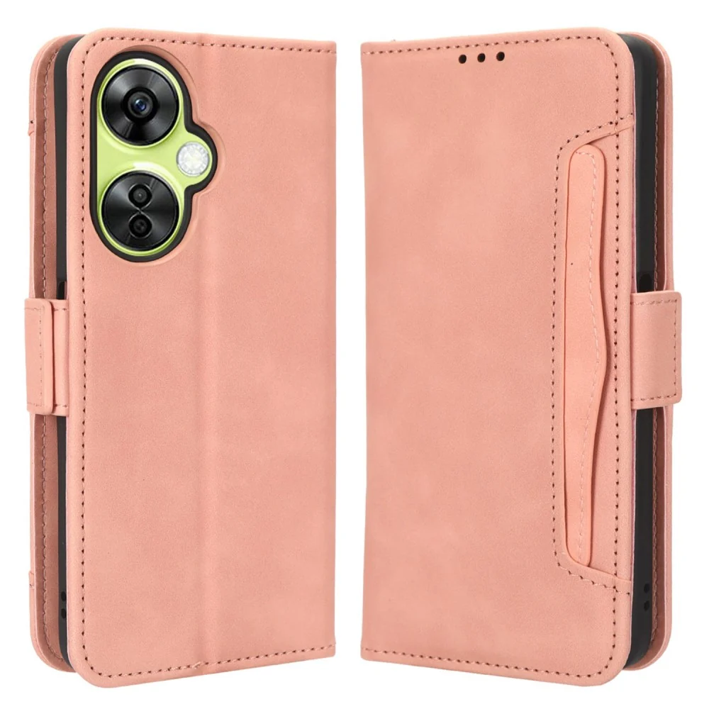 Moderne Leder Geldhülle für OnePlus Nord CE 3 Lite / OnePlus Nord N30 - Rosa