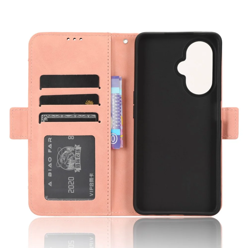 Moderne Leder Geldhülle für OnePlus Nord CE 3 Lite / OnePlus Nord N30 - Rosa