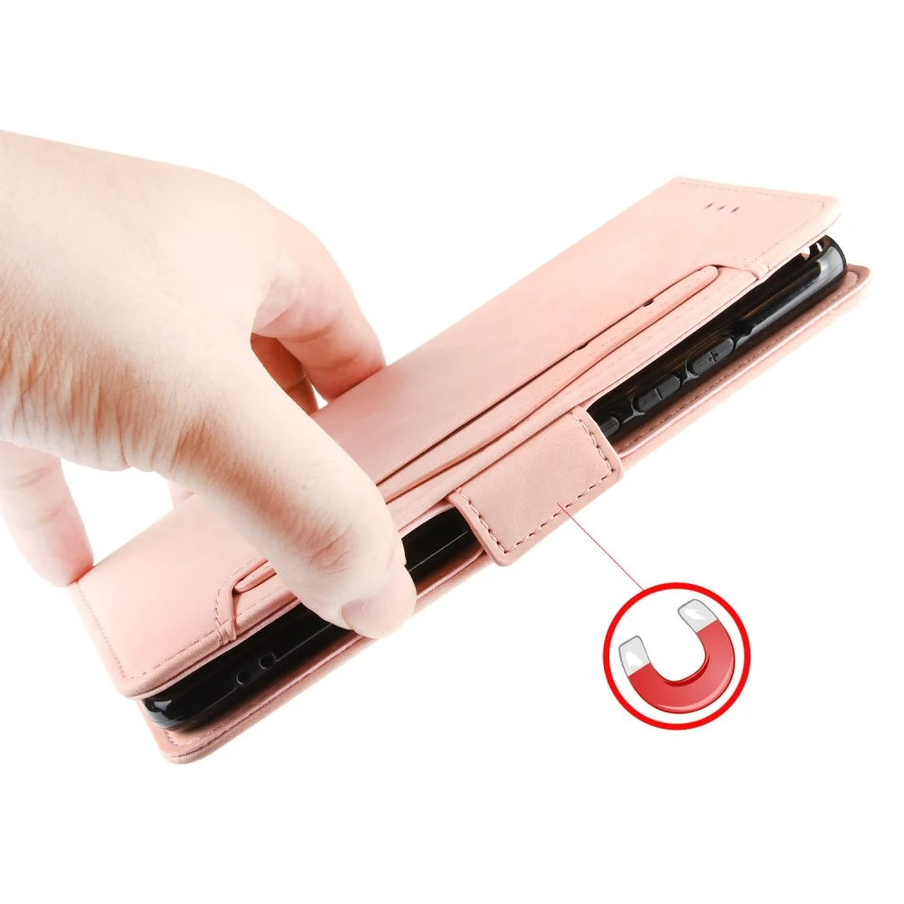 Moderne Leder Geldhülle für OnePlus Nord CE 3 Lite / OnePlus Nord N30 - Rosa