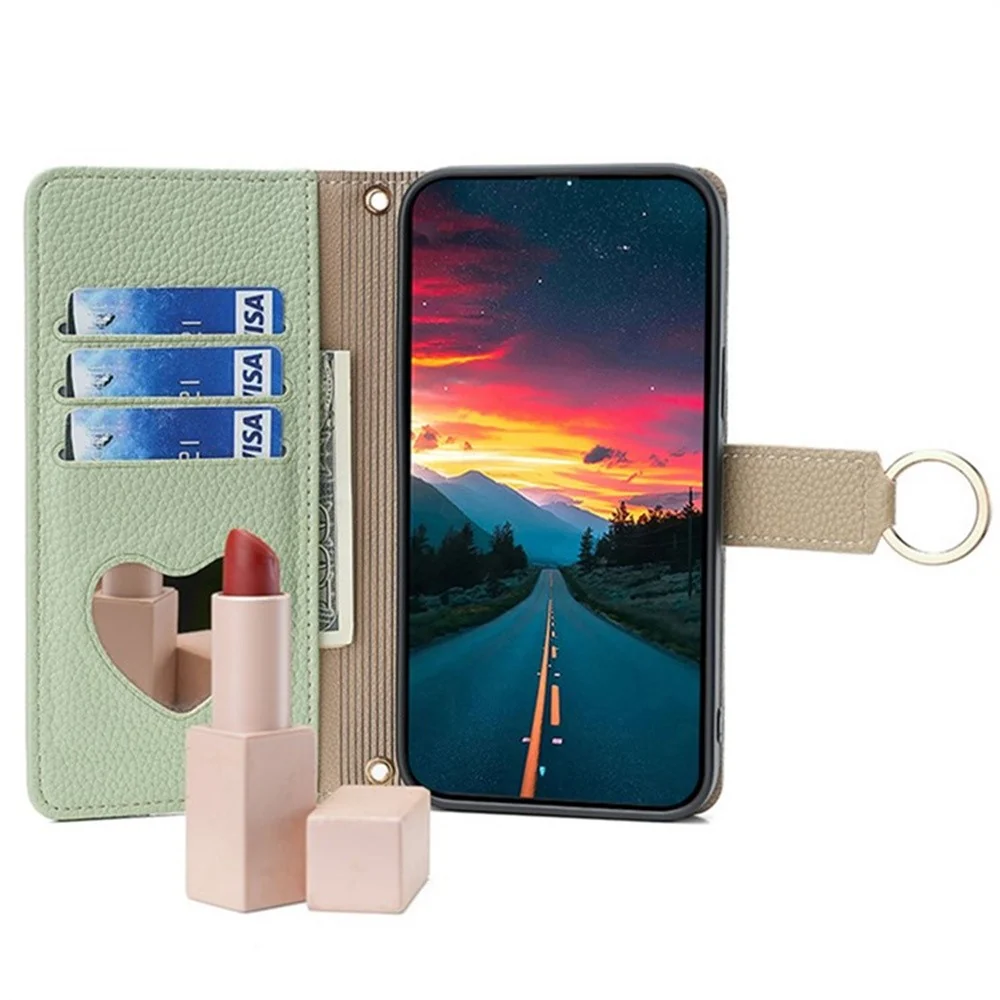 OnePlus Nord CE5 / OnePlus Ace 5 Racing Veganes Leder Portemonnaie-Etui - Grün