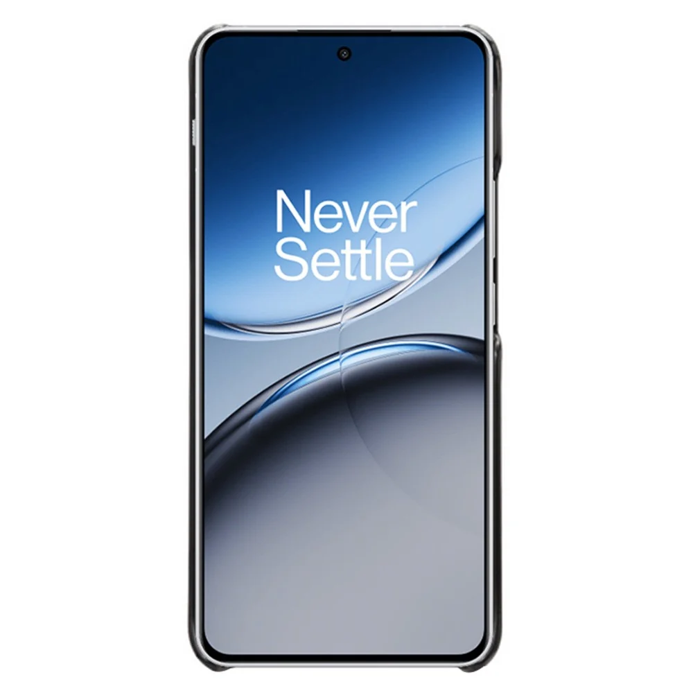 OnePlus Nord 4 Hülle mit zwei Kartenslots aus veganem Leder und stoßfester Hartschale - Schwarz