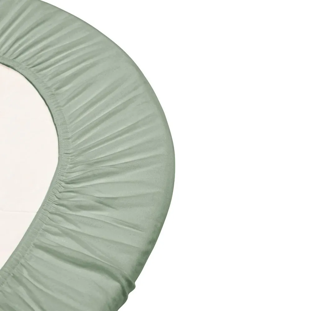 Leander Spannbettlaken für Juniorbett Organic, 2-Pack - Sage green