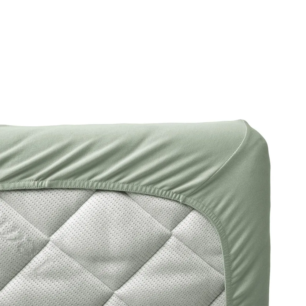Leander Spannbettlaken für Juniorbett Organic, 2-Pack - Sage green