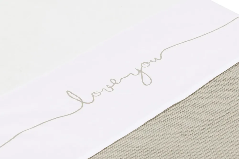 Jollein Bettlaken Love You Nougat 120x150cm