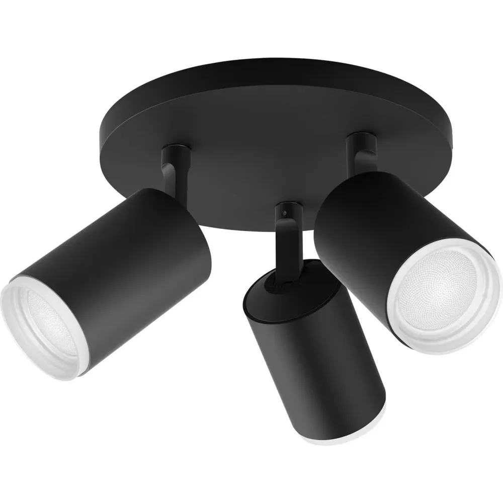 B-Ware Philips Fugato Platte Spirale Schwarz Led Lampe 3flg Hauptbeleuchtung Siehe Text