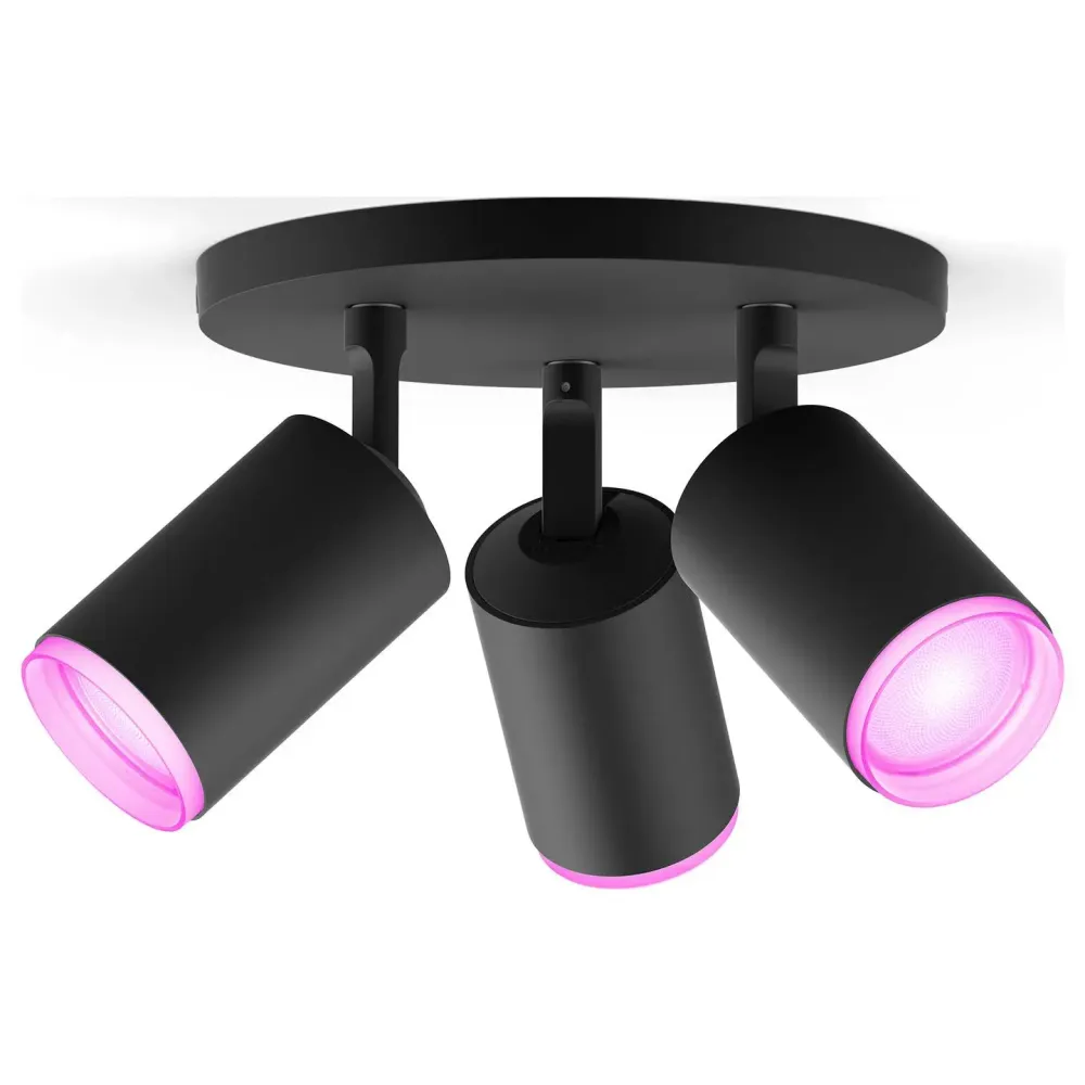 B-Ware Philips Fugato Platte Spirale Schwarz Led Lampe 3flg Hauptbeleuchtung Siehe Text