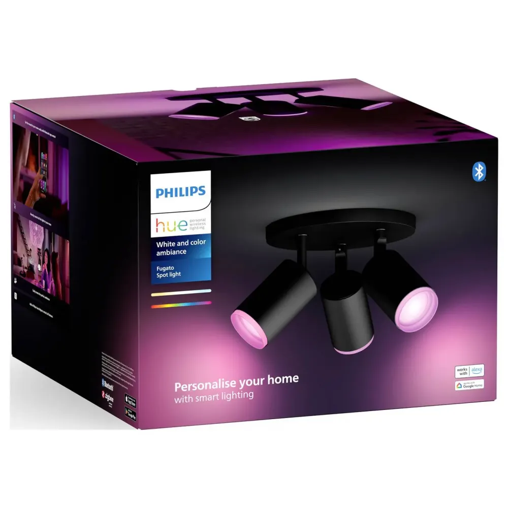 B-Ware Philips Fugato Platte Spirale Schwarz Led Lampe 3flg Hauptbeleuchtung Siehe Text