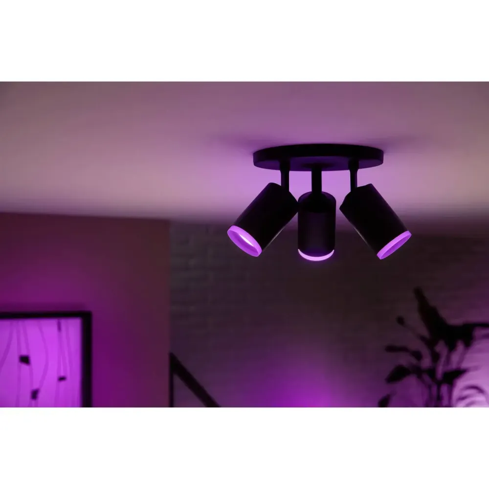 B-Ware Philips Fugato Platte Spirale Schwarz Led Lampe 3flg Hauptbeleuchtung Siehe Text