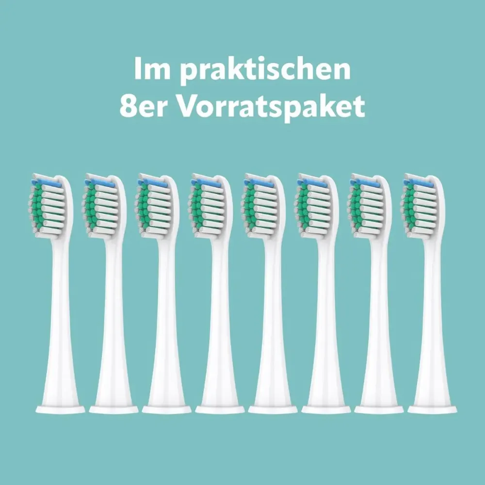 Ersatzbürsten Standard kompatibel mit Philips 8er Pack weiss