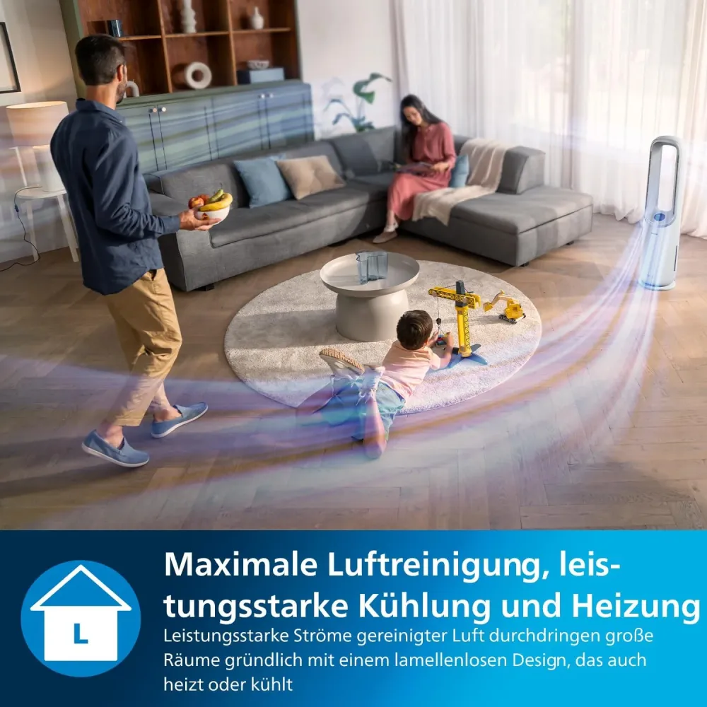 Philips Air Performer AMF765/10, Luftreiniger und Kühlgebläse / Für Räume bis 70 m²