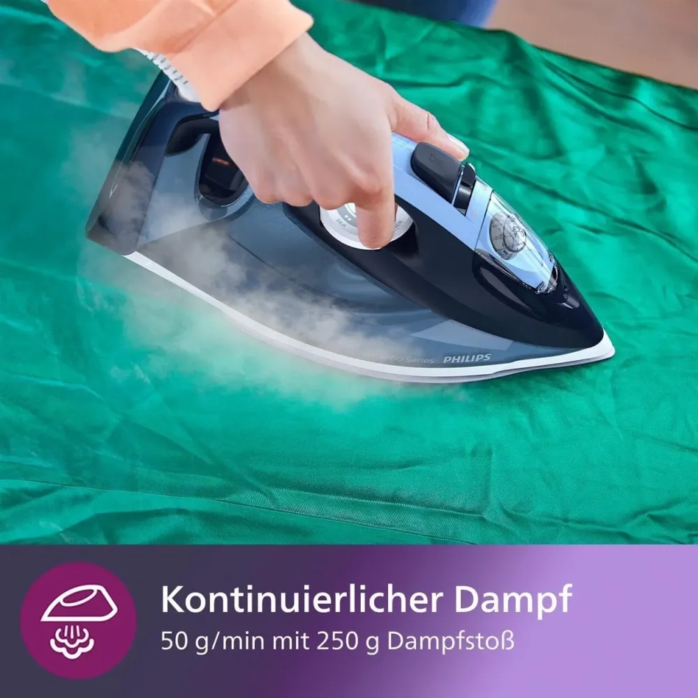 Philips Azur 7000 Serie Dampfbügeleisen - 2800 W, 50 g/min Dauerdampf, 250 g