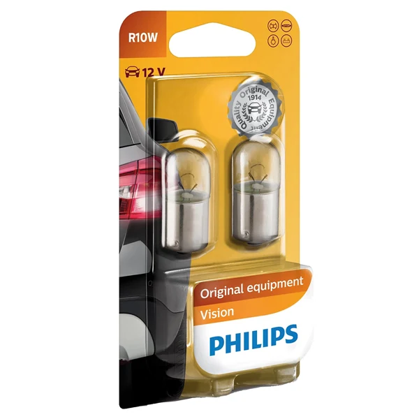 Philips Globelampe 12V 5W BA15S Blister 2 Stück