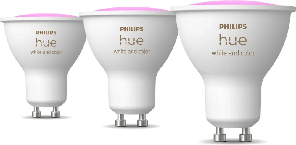 Philips Hue White and Color Ambiance GU10 – 400 Lumen Bluetooth (3er-Pack)