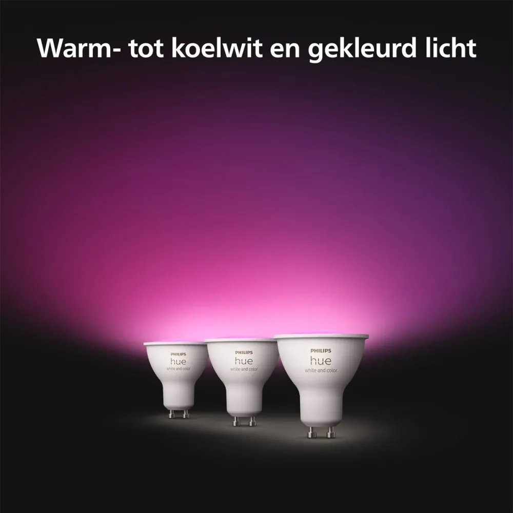 Philips Hue White and Color Ambiance GU10 – 400 Lumen Bluetooth (3er-Pack)