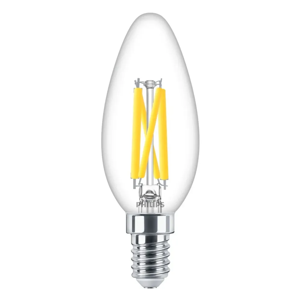 Philips MASTER LED E14 Kerzenfilament, klar, 5,9 W, 806 lm – 922–927, dimmbar bis warm | Beste Farbwiedergabe – Dimmbar –...