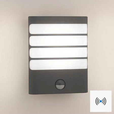 Philips myGarden 4W LED Wandaußenleuchte Raccoon Anthrazit mit Bewegungssensor 2700K neutralweißes Licht, IP44