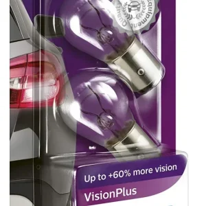 Philips P21/5W BAY15d Vision Plus Signalleuchte Bliker, Bremse, (2er Pack)