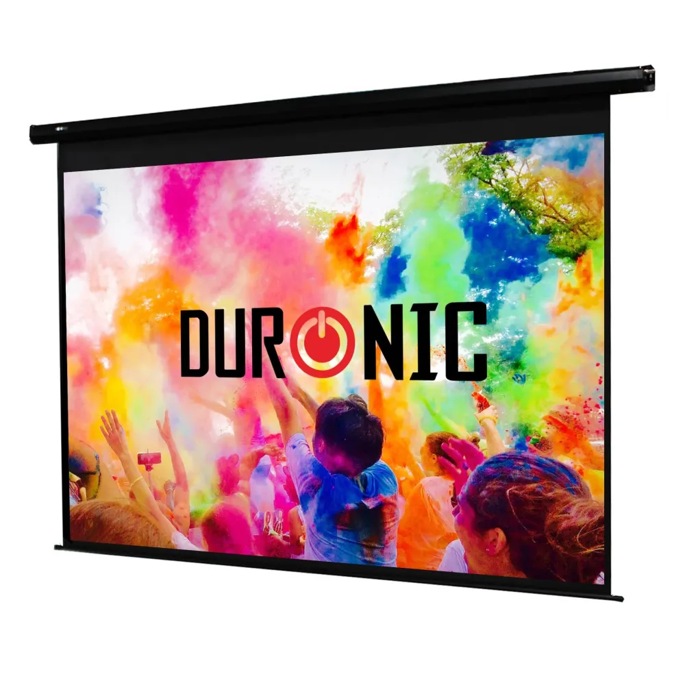 Duronic EPS60 Leinwand | 60 Zoll Rollo mit 122 x 91 cm | 4:3 Heimkino mit 4K Full HD 3D | Projektionsleinwand für Decken-...