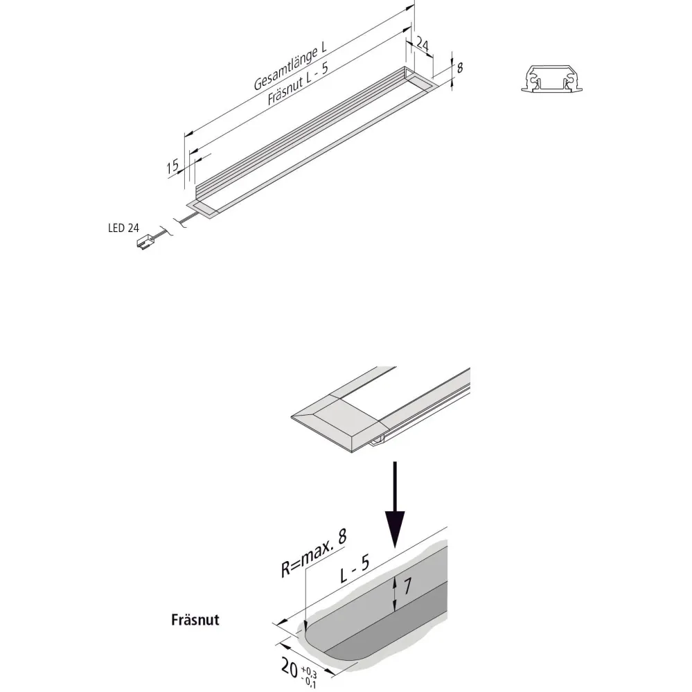 Hera - Decken-/Wandleuchte LED Einbauleuchte LED - #61002550102 ww