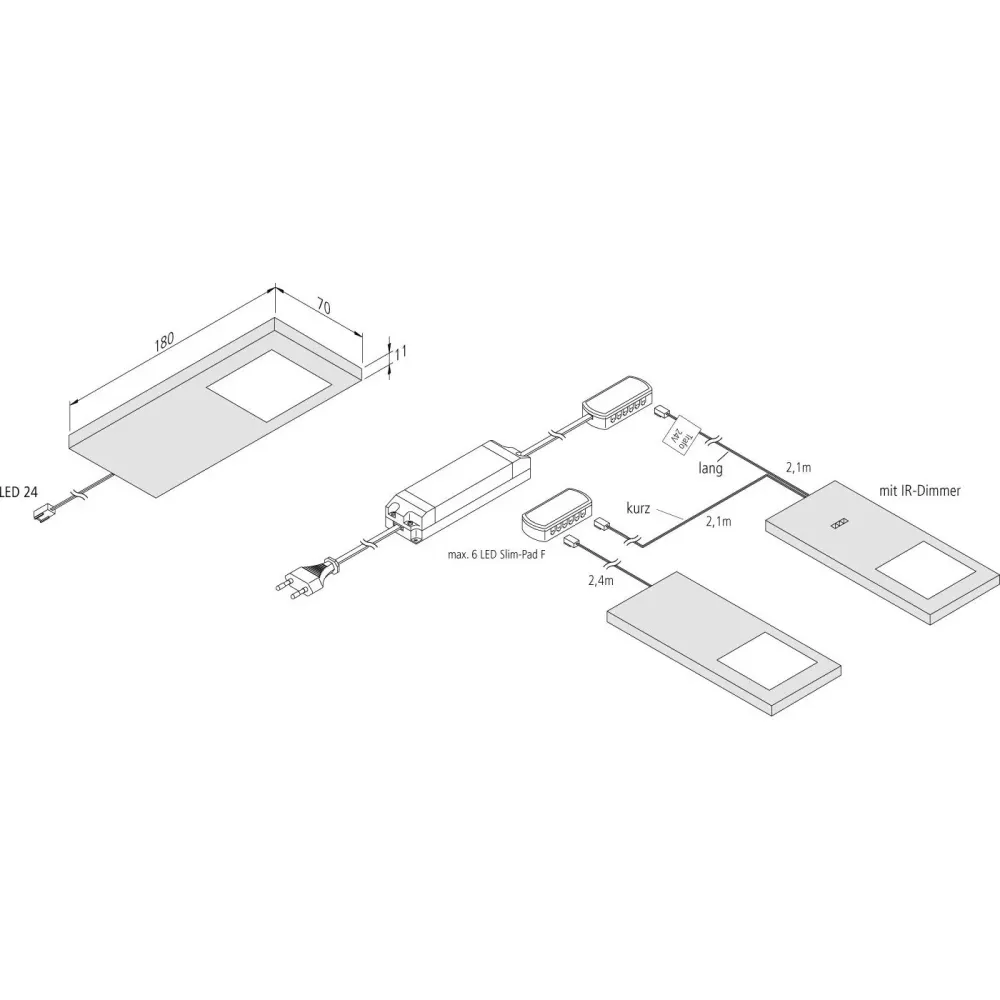 Hera - Decken-/Wandleuchte LED-Unterbauleuchte 61001691203