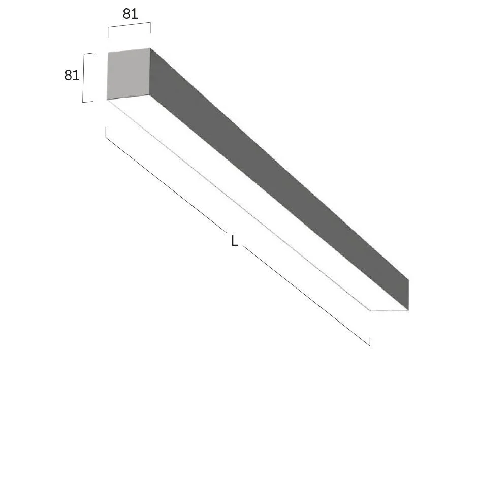 Lightnet - Decken-/Wandleuchte LED-Anbauleuchte LA5OBL-840H-L2055 4000K, schwarz