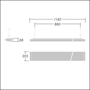 Thorn - Decken-/Wandleuchte LED-Hängeleuchte IQ SUSP S #96629842 3000K