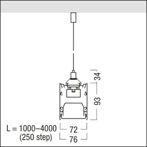 Zumtobel Group - Decken-/Wandleuchte Kanal für LED-Lichtlinie SLN2-C MSP #42946168 830, silber