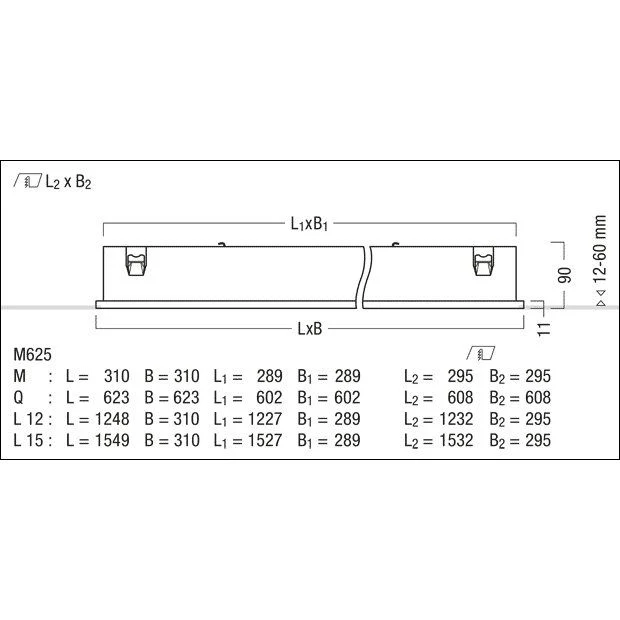 Zumtobel Group - Decken-/Wandleuchte LED-Einbauleuchte LF3 E 5000 #42932901 840