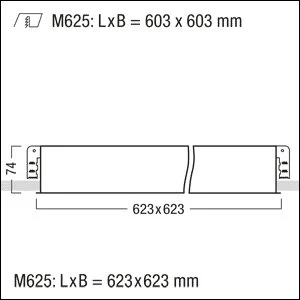 Zumtobel Group - Decken-/Wandleuchte LED-Einbauleuchte MIREL-L NIV#42925637 2800-830 M625Q LDO