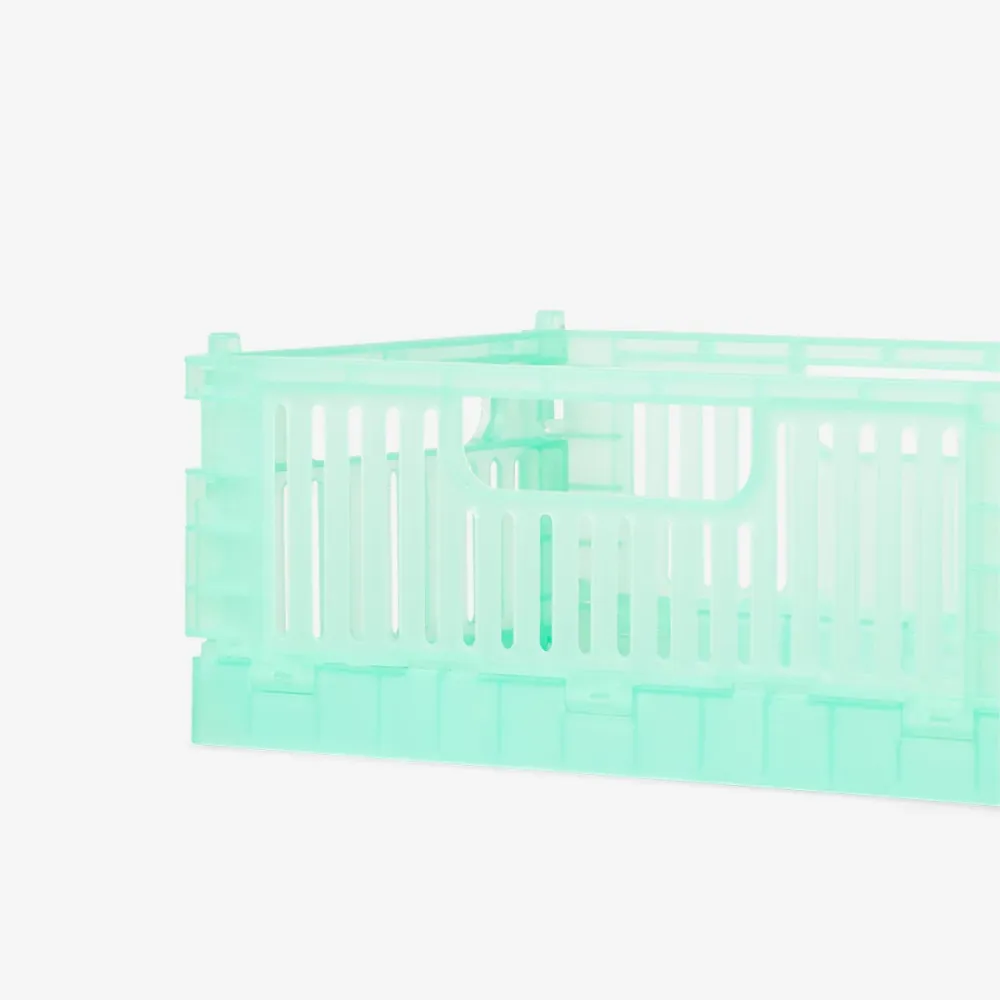Blaue, transparente, faltbare Aufbewahrungsbox - 22 cm