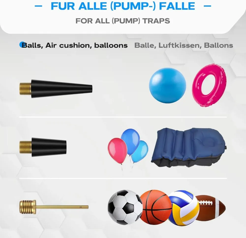 Fahrradventil Adapter Set inkl. Aufbewahrungsbox und 8