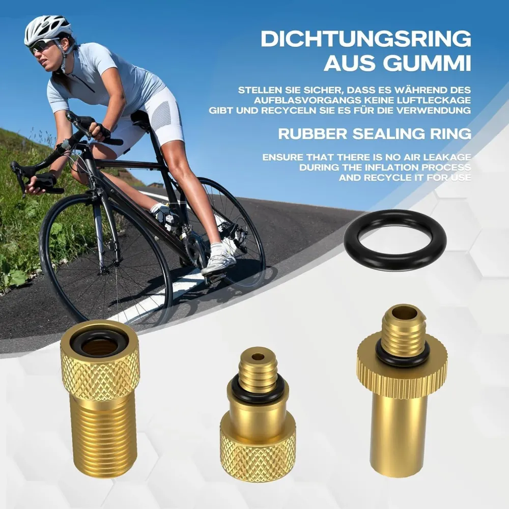 Fahrradventil Adapter Set inkl. Aufbewahrungsbox und 8