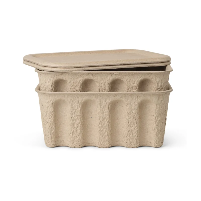 Ferm Living Aufbewahrungsbox 'small' Papier 2er Set Brown