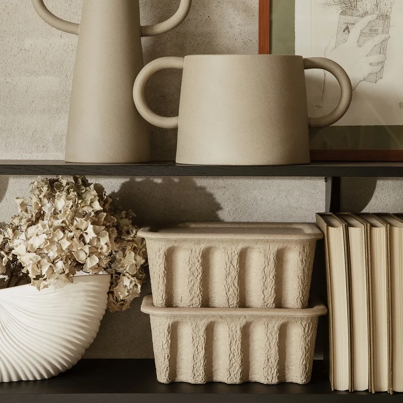 Ferm Living Aufbewahrungsbox 'small' Papier 2er Set Brown