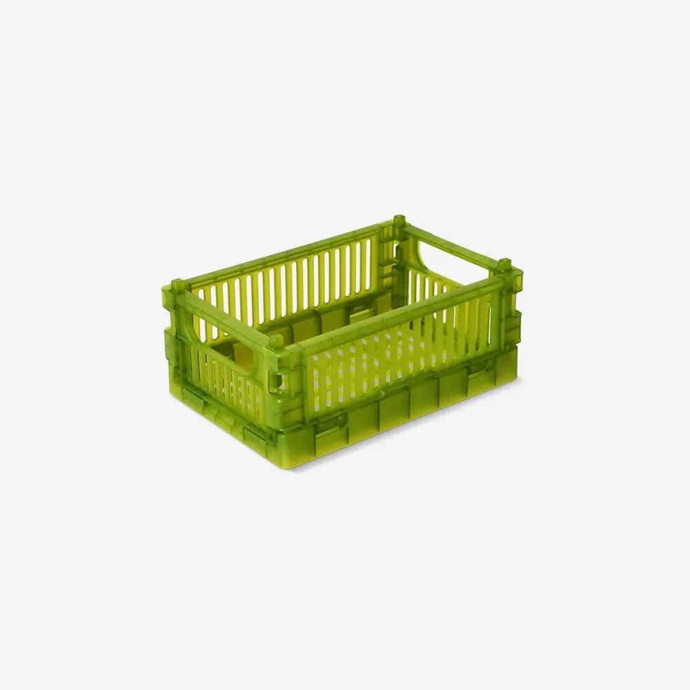 Grüne faltbare Aufbewahrungsbox - 15 cm