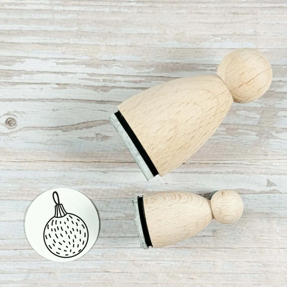 Maxi Ministempel "Christbaumkugel mit Pünktchen"