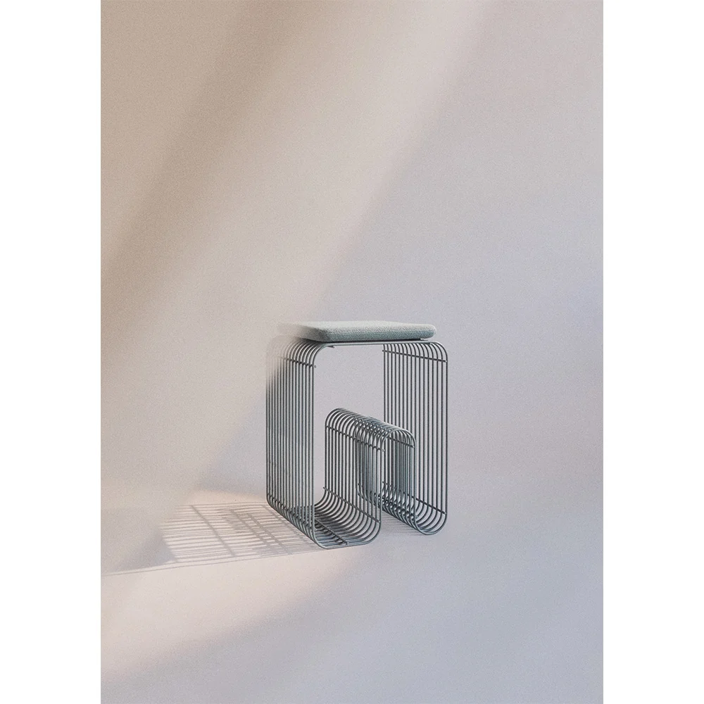 Tisch CURVA blau