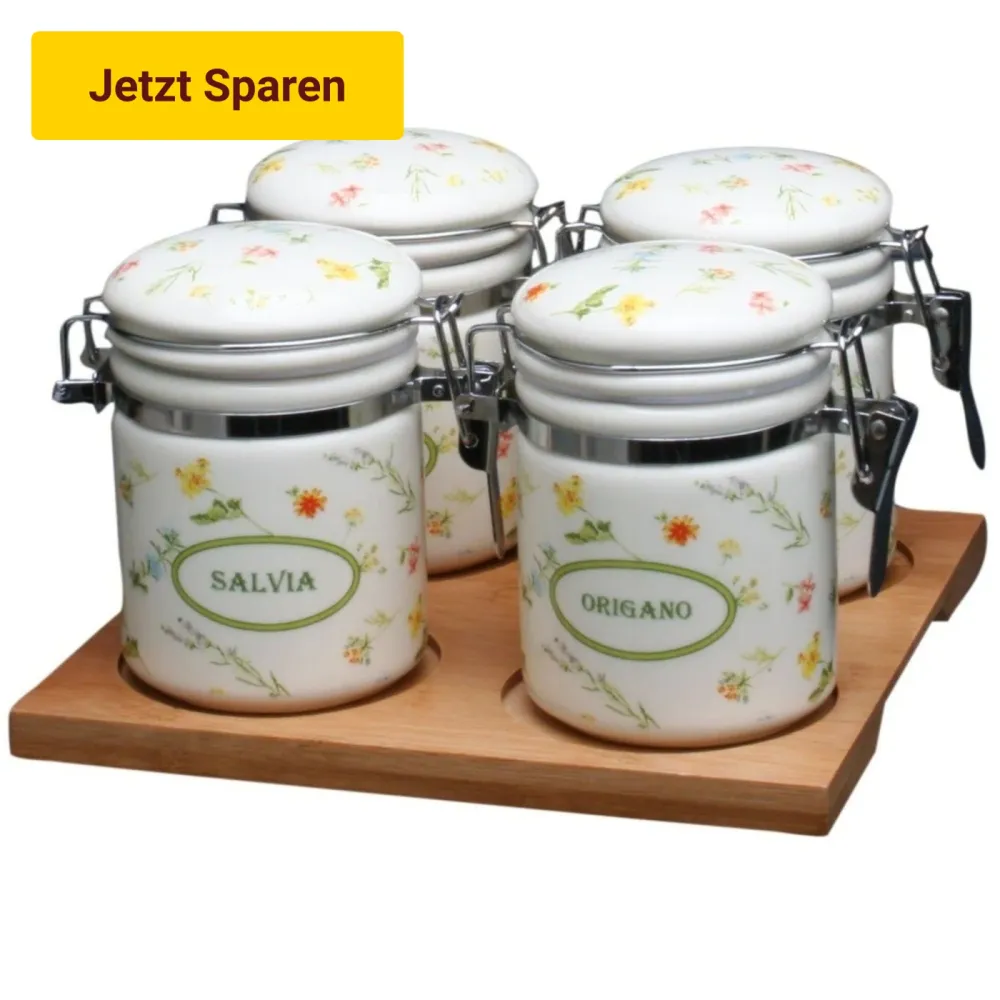 5tlg. Gewürztray, Gewürzboard, Dolce Casa FLOREAL, aus Keramik