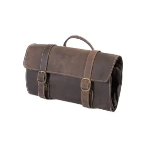 Alpenleder Vanity Bag Chicago – Luxuriöse Kulturtasche aus geöltem Nubukleder