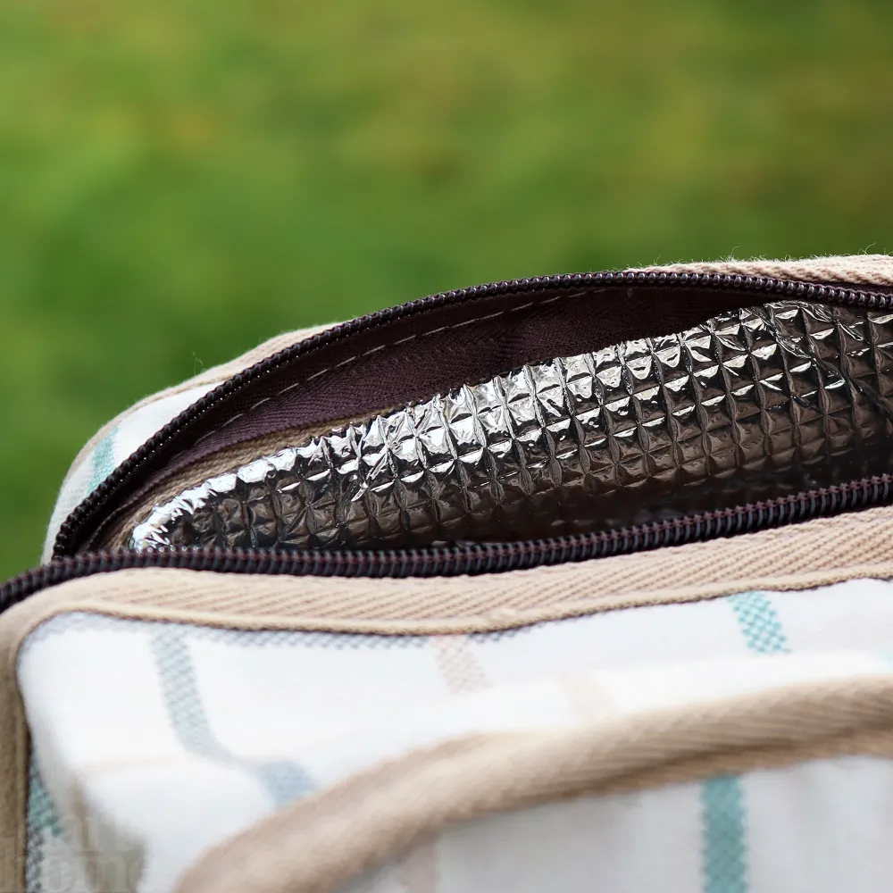 Cotton White Tartan Cooler Bag Darthome Limited